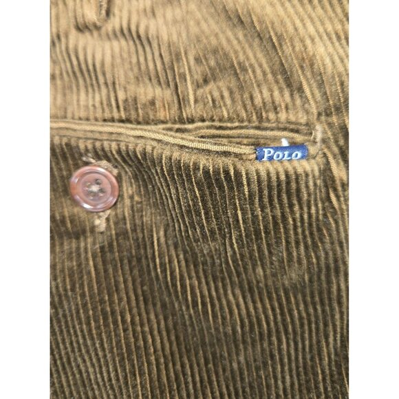 Polo Ralph Lauren Classic Fit Mens Corduroy Pants 42x30 Brown Cotton Durable - Picture 6 of 9